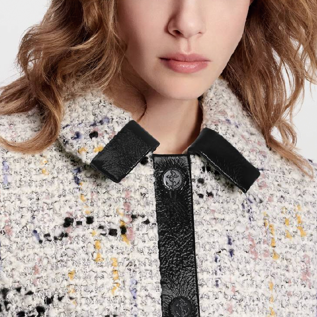(Women) LOUIS VUITTON  Tweed Pearl Collar Single-Breasted Jacket Multicolor. 1AFT90 圖 6