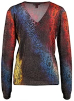 (Women) LOUIS VUITTON V-Neck Pullover Long-Sleeve Knit Sweater Multicolor RW171B (Women) LOUIS VUITTON V-Neck Pullover Long-Sleeve Knit Sweater Multicolor RW171B