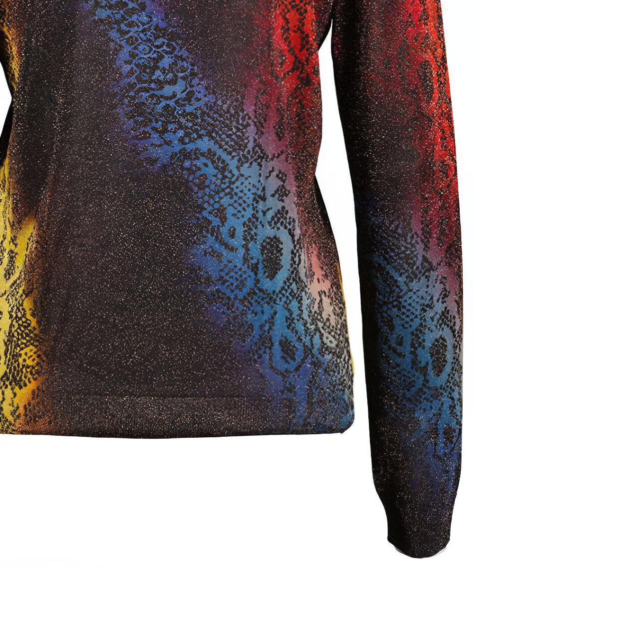 Shop (W) ルイヴィトン Vネックプルオーバー 長袖 ニットセーター マルチカラー RW171B