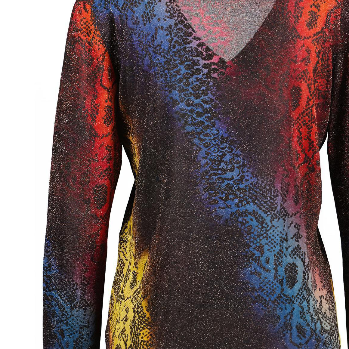 Purchase (W) ルイヴィトン Vネックプルオーバー 長袖 ニットセーター マルチカラー RW171B