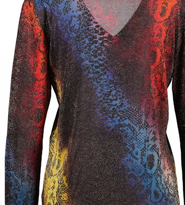 (W) ルイヴィトン Vネックプルオーバー 長袖 ニットセーター マルチカラー RW171B Purchase (W) ルイヴィトン Vネックプルオーバー 長袖 ニットセーター マルチカラー RW171B