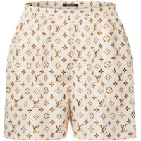 (Women) LOUIS VUITTON White Logo Print Casual Shorts. 1ABGA4 (Women) LOUIS VUITTON White Logo Print Casual Shorts. 1ABGA4