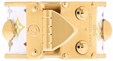 Order (Women) LOUIS VUITTON White Metal Ring with Lock Design. M1370