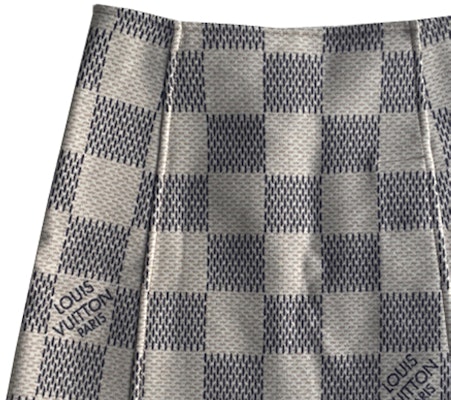 (W) 루이 비통 화이트 모노그램 자수 체크 미디 스커트. 1A9NG6 Purchase (W) 루이 비통 화이트 모노그램 자수 체크 미디 스커트. 1A9NG6