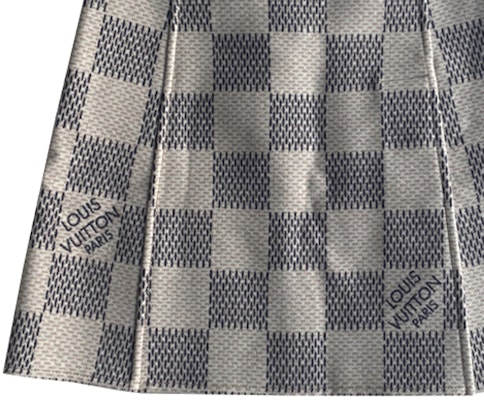 (W) 루이 비통 화이트 모노그램 자수 체크 미디 스커트. 1A9NG6 Details for (W) 루이 비통 화이트 모노그램 자수 체크 미디 스커트. 1A9NG6