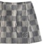 Sizing (W) 루이 비통 화이트 모노그램 자수 체크 미디 스커트. 1A9NG6