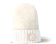 Buy (W) LOUIS VUITTON Gorro Blanco de Punto Acanalado con Logo - Lana Nylon Spandex M79444