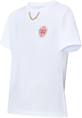 (W) 路易威登 白色純色標誌圓領T恤 1AFKEC Shop (W) 路易威登 白色純色標誌圓領T恤 1AFKEC