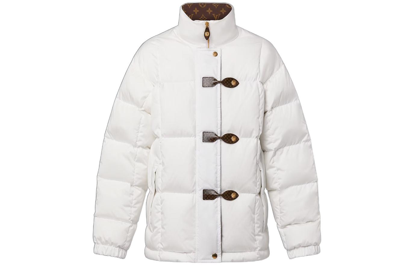 Buy (W) 路易威登白色简约长袖拉链夹克 1AF471