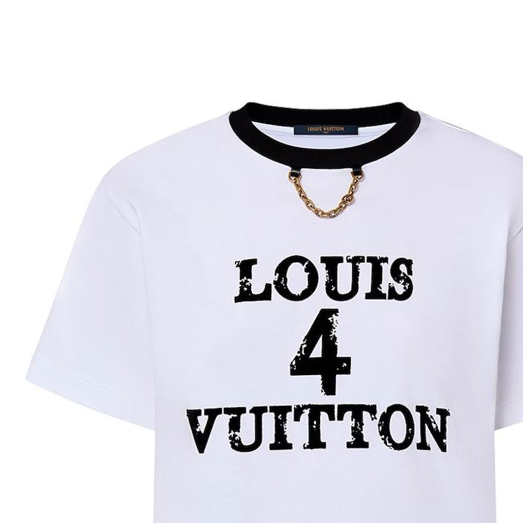 Details for (Women) LOUIS VUITTON  White T-Shirt with Letter Logo Print. 1ABIQC