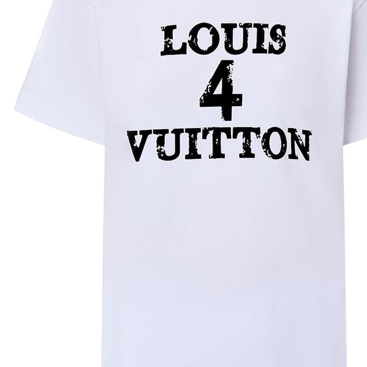 Sizing (Women) LOUIS VUITTON  White T-Shirt with Letter Logo Print. 1ABIQC