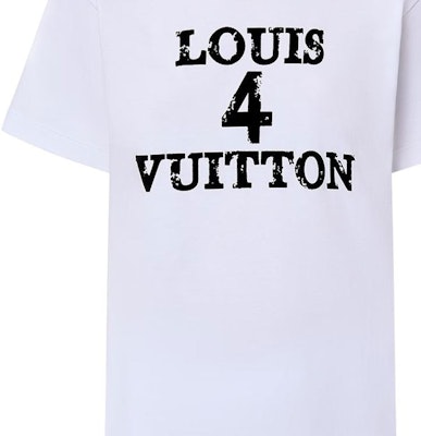 (Women) LOUIS VUITTON White T-Shirt with Letter Logo Print. 1ABIQC Sizing (Women) LOUIS VUITTON White T-Shirt with Letter Logo Print. 1ABIQC