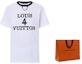Cheap (Women) LOUIS VUITTON White T-Shirt with Letter Logo Print. 1ABIQC