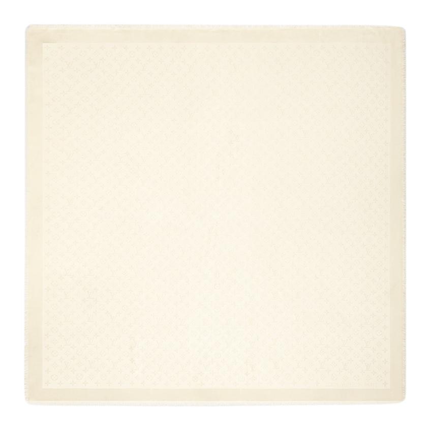 (Women) LOUIS VUITTON  White Viscose Designer Shawl. M74026