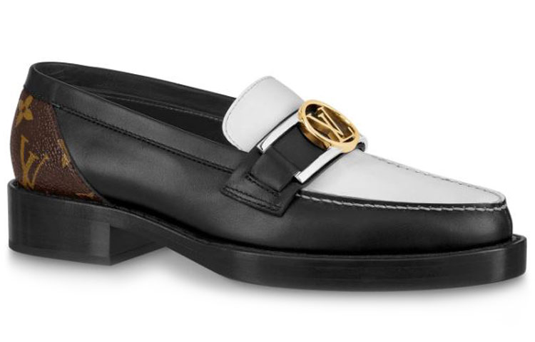 Order (W) Louis Vuitton Academy Loafers ''Zwart met Monogram Achterkant'' 1A66QN