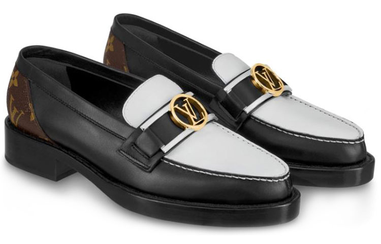 Lookbook (W) Louis Vuitton Academy Loafers ''Zwart met Monogram Achterkant'' 1A66QN
