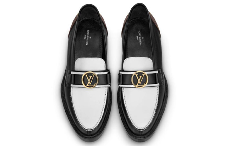 Purchase (W) Louis Vuitton Academy Loafers ''Zwart met Monogram Achterkant'' 1A66QN