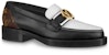 (W) Louis Vuitton Academy Flat Loafers 'Hitam dengan Belakang Monogram' 1A66QN