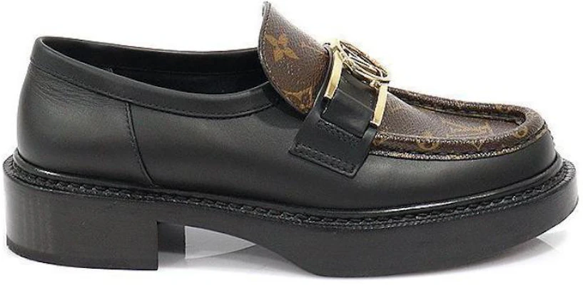 (Women) Louis Vuitton Academy Loafers 'Black with Brown Monogram and Gold Plate' 1A7TXN Order (Women) Louis Vuitton Academy Loafers 'Black with Brown Monogram and Gold Plate' 1A7TXN