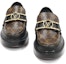 Shop (W) Louis Vuitton Loafers Hitam Monogram Coklat Plat Emas 1A7TXN