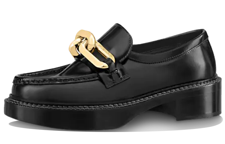 (Women) Louis Vuitton Academy Platform Loafers 'Black' 1A8VRI