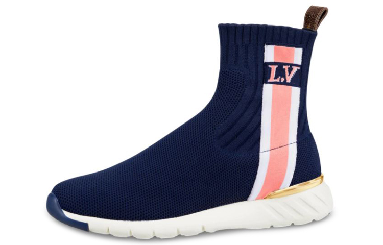 (Women) Louis Vuitton Aftergame High-Top Sneakers Pink/Black 1A4GL2