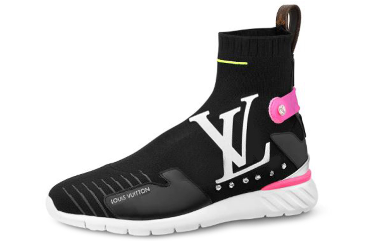 (Women) Louis Vuitton Aftergame High-Top Sneakers Black 1A6675