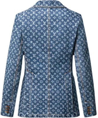 (Women) Louis Vuitton All-Over Print Slim Fit Blazer Blue Long Sleeve Jacket 1AFYTF Lookbook (Women) Louis Vuitton All-Over Print Slim Fit Blazer Blue Long Sleeve Jacket 1AFYTF