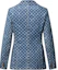 Lookbook (Women) Louis Vuitton All-Over Print Slim Fit Blazer Blue Long Sleeve Jacket 1AFYTF