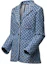 Shop (Women) Louis Vuitton All-Over Print Slim Fit Blazer Blue Long Sleeve Jacket 1AFYTF