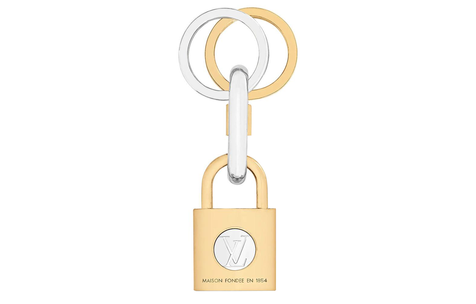 Lookbook (Women) Louis Vuitton Alphabet Engraved Padlock Keychain Gold for Women. M00549