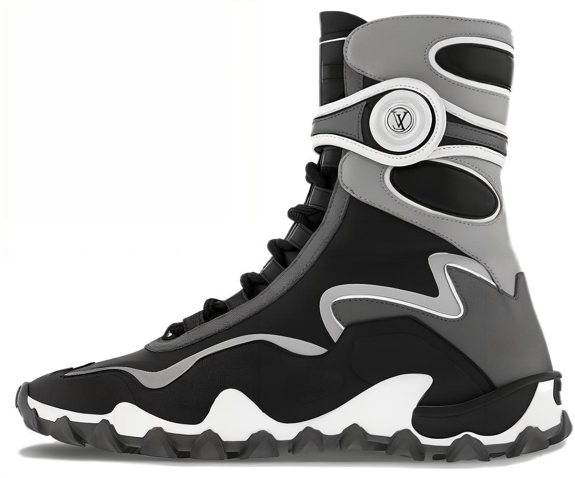 women-louis-vuitton-ankle-boot-black-grey-suede-buckle-1-ackoj