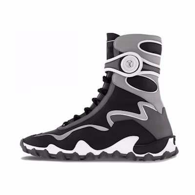 (W) LV Ankle Boot 'Black Grey Suede Buckle'