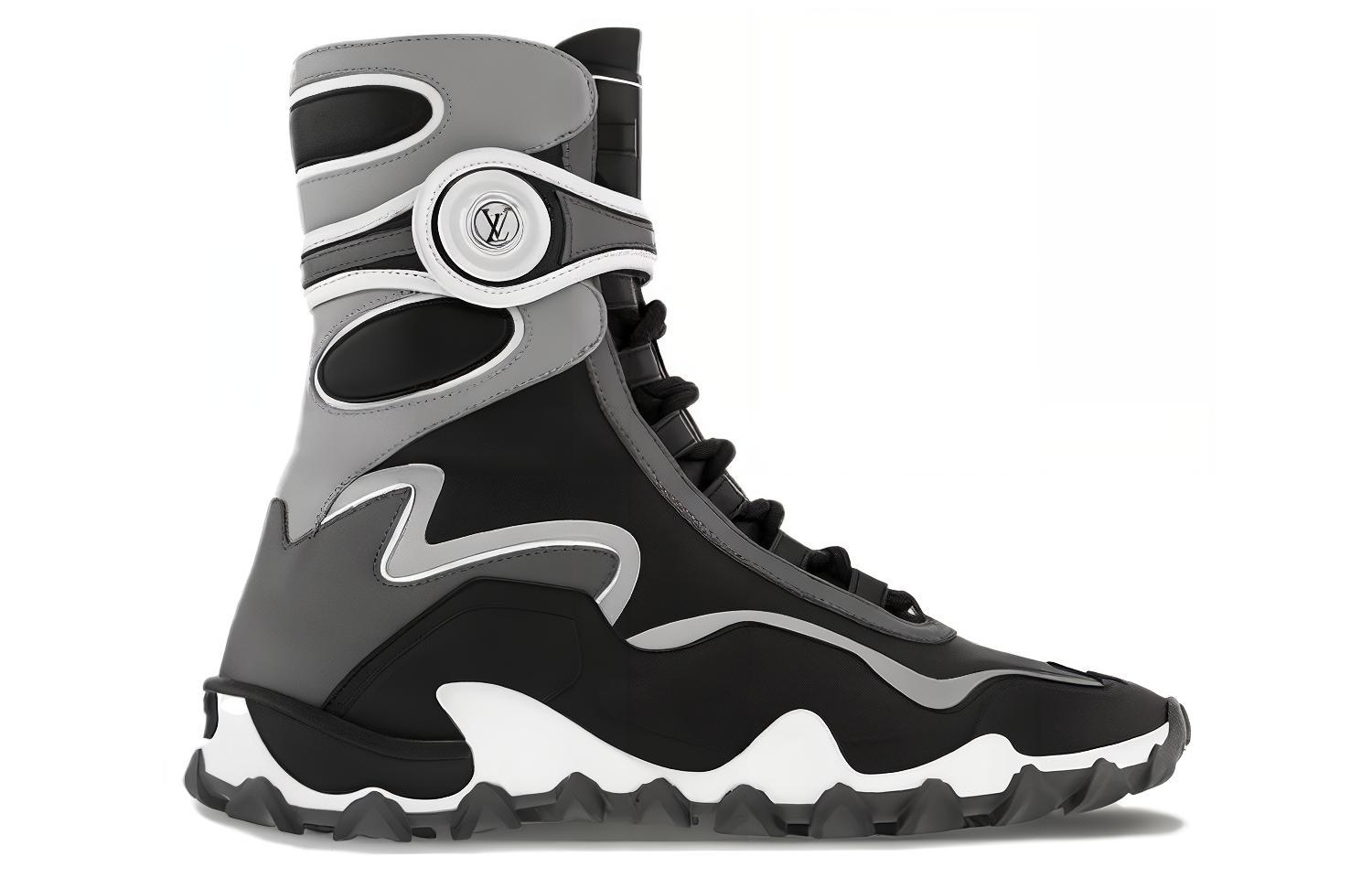 (W) LV Ankle Boot 'Black Grey Suede Buckle' 圖 2