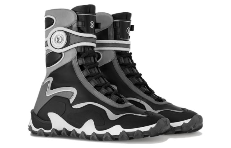 Lookbook (W) Louis Vuitton Stiefelette ''Schwarz Grau Wildleder Schnalle'' 1ACKOJ