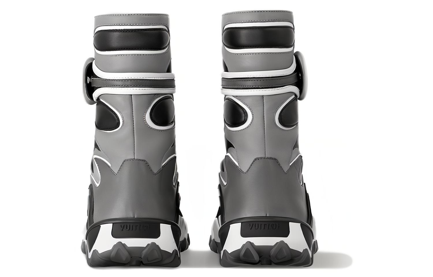 Purchase (W) Louis Vuitton Stiefelette ''Schwarz Grau Wildleder Schnalle'' 1ACKOJ