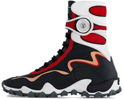 (Women) Louis Vuitton Ankle Boot 'Velvet Round-Toe Buckle Flat - Black Red' 1ACKOX (Women) Louis Vuitton Ankle Boot 'Velvet Round-Toe Buckle Flat - Black Red' 1ACKOX