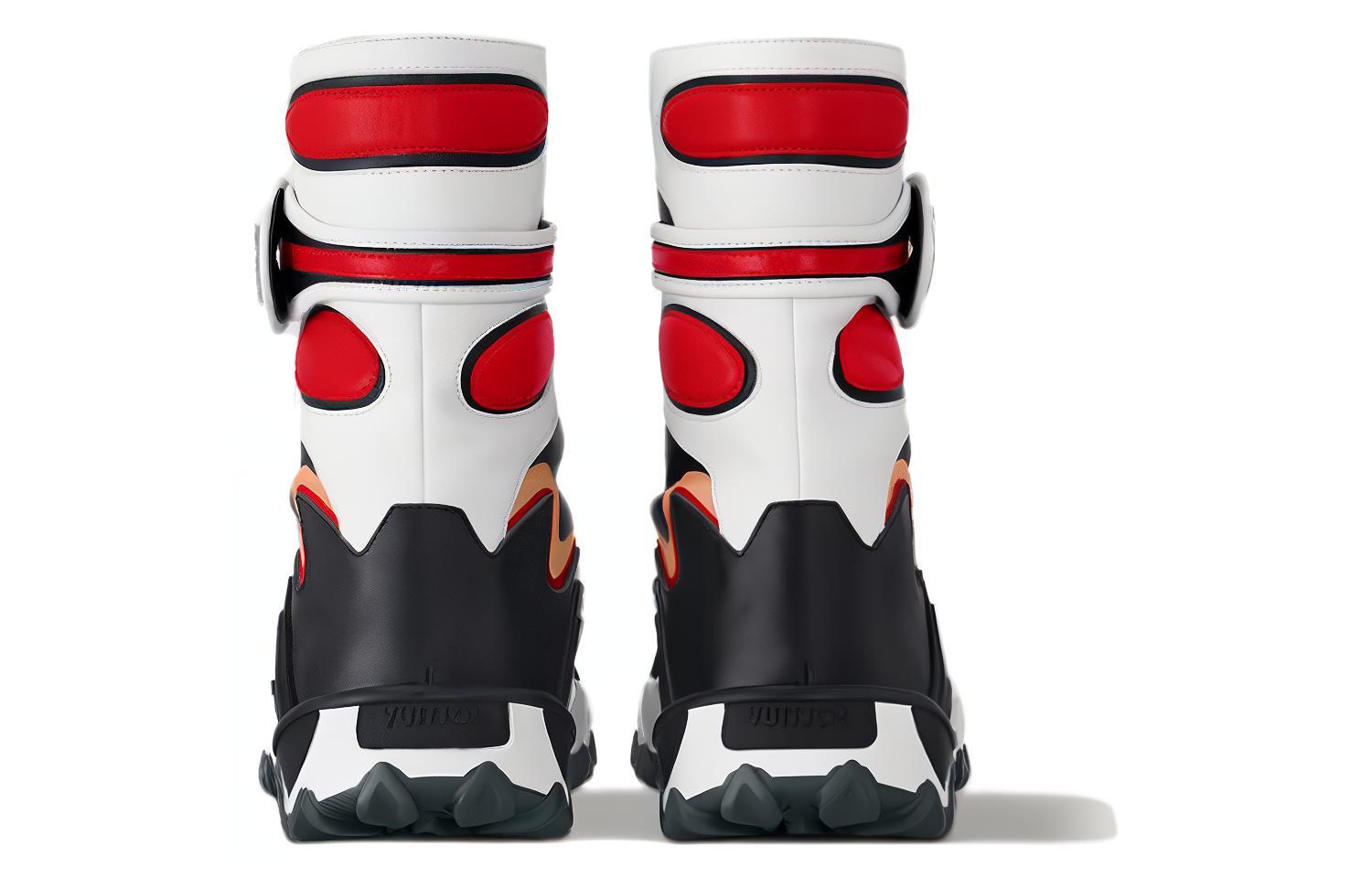 (W) LV Ankle Boot 'Velvet Round-Toe Buckle Flat - Black Red' 圖 4