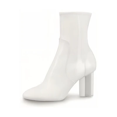 (W) LV Ankle Boot 'White Round Toe'