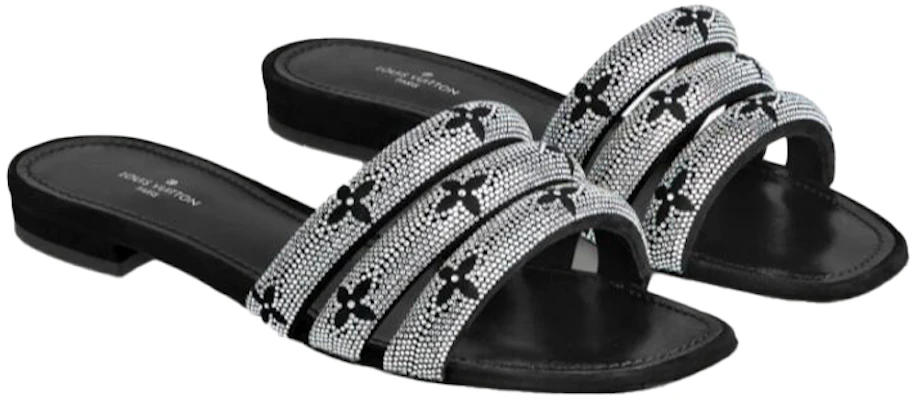 (Women) Louis Vuitton Appeal 'Rhinestone Suede Slide Black Silver' 1A95SR Lookbook (Women) Louis Vuitton Appeal 'Rhinestone Suede Slide Black Silver' 1A95SR