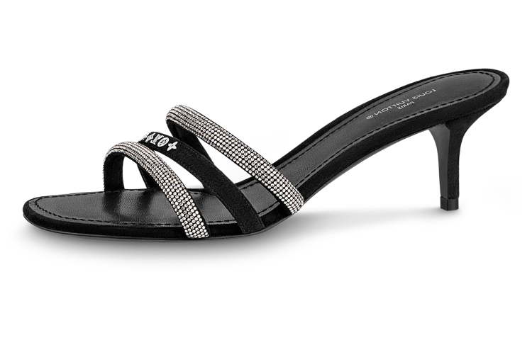 (Women) Louis Vuitton Appeal Leather Slip-On Sandal 'Black' 1AACON