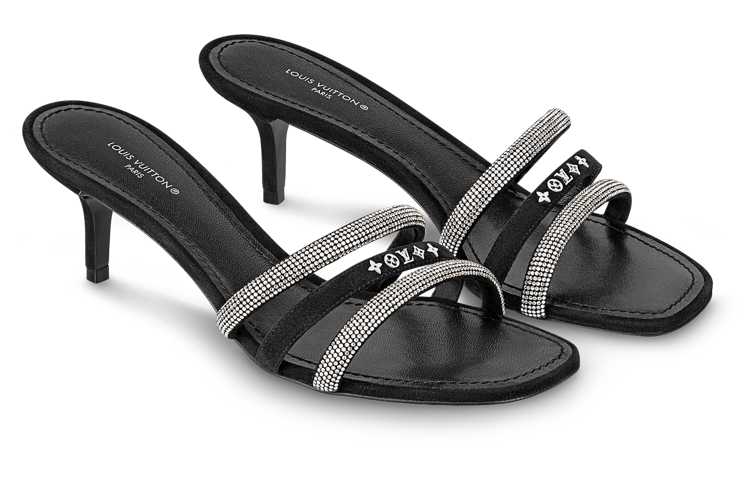 (W) LV Appeal Leather Slip-On Sandal 'Black' 圖 3