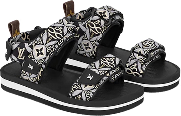 (W) ルイ・ヴィトン アークライトフラットサンダル (黒) 1A8UM9 Lookbook (W) ルイ・ヴィトン アークライトフラットサンダル (黒) 1A8UM9