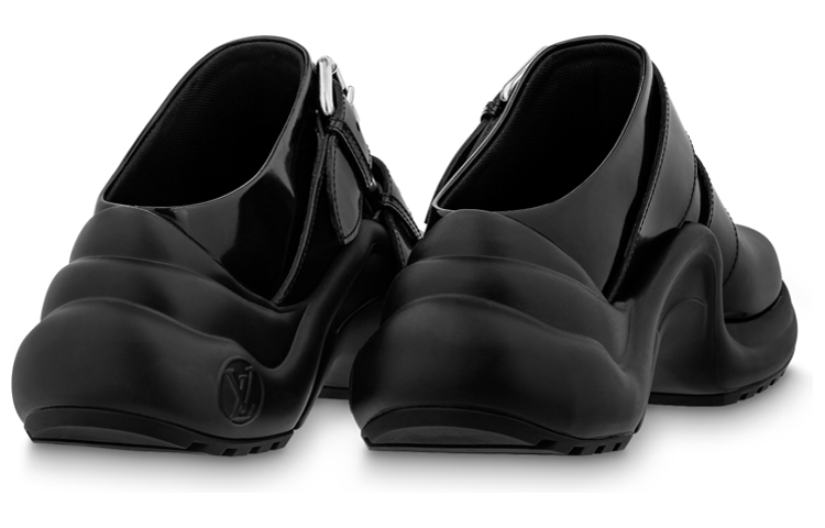Lookbook (Women) Louis Vuitton Archlight 1.0 'Black Leather Double Strap Slide' 1ABHXY