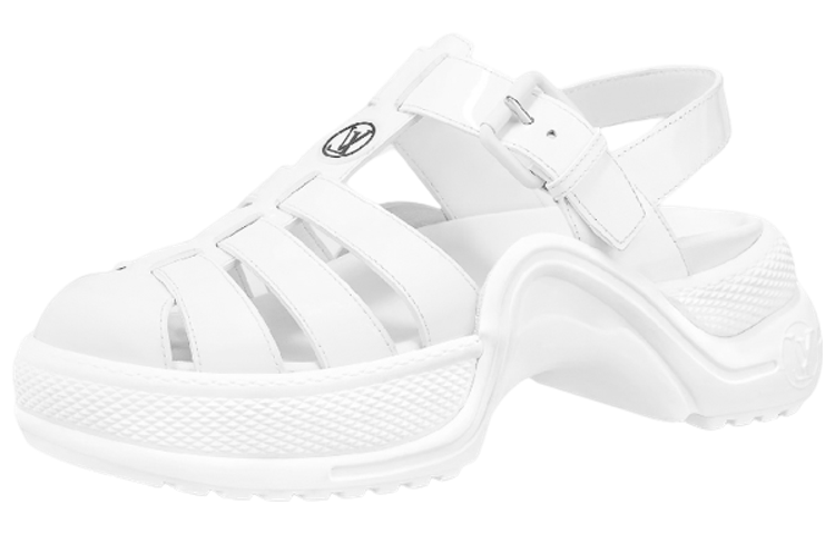 (Women) Louis Vuitton Archlight 1.0 'Buckle Thick Sole Fashion Sandal' White 1AB15V
