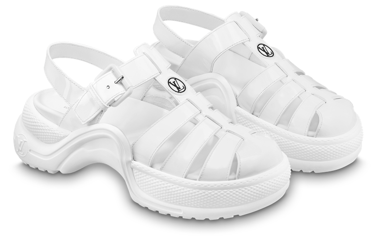 (W) LV Archlight 1.0 'Buckle Thick Sole Fashion Sandal' White 圖 3