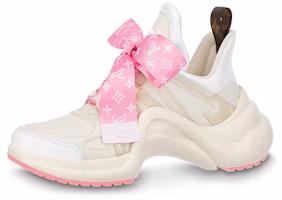 (Women) Louis Vuitton Archlight 1.0 Sneakers 'Beige with Pink Monogram Ribbon' 1ABB68 (Women) Louis Vuitton Archlight 1.0 Sneakers 'Beige with Pink Monogram Ribbon' 1ABB68