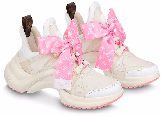 (W) Sneakers Louis Vuitton Archlight 1.0 'Beige dengan Pita Monogram Pink' 1ABB68 Order (W) Sneakers Louis Vuitton Archlight 1.0 'Beige dengan Pita Monogram Pink' 1ABB68