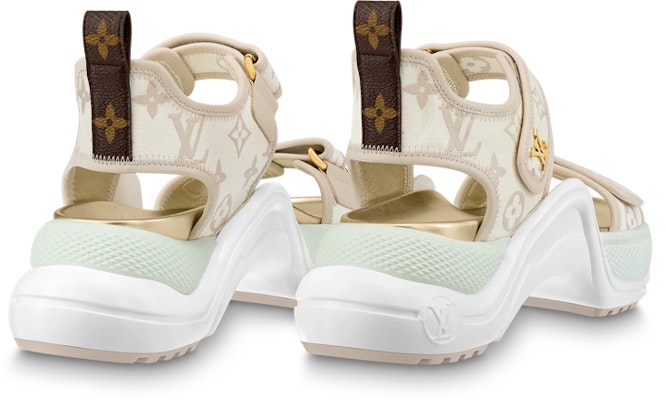 (Women) Louis Vuitton Archlight 1.0 'Denim Velcro Chunky Sole Fashion Slide' Light Brown 1ABHP6 Lookbook (Women) Louis Vuitton Archlight 1.0 'Denim Velcro Chunky Sole Fashion Slide' Light Brown 1ABHP6