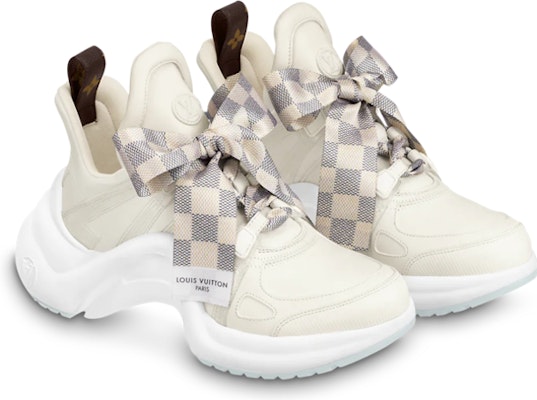 (W) Louis Vuitton Archlight 1.0 Sneakers 'Putih Krim dengan Reben Plaid' 1AB43V Order (W) Louis Vuitton Archlight 1.0 Sneakers 'Putih Krim dengan Reben Plaid' 1AB43V